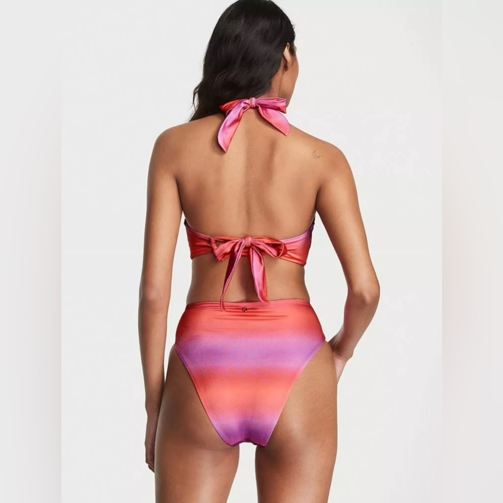 Victoria’s Secret Swim Twist Push Up High Waist Cheeky. Top Size S. Bottom L.